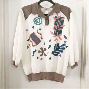 teddi sport | vintage cream windbreaker jacket